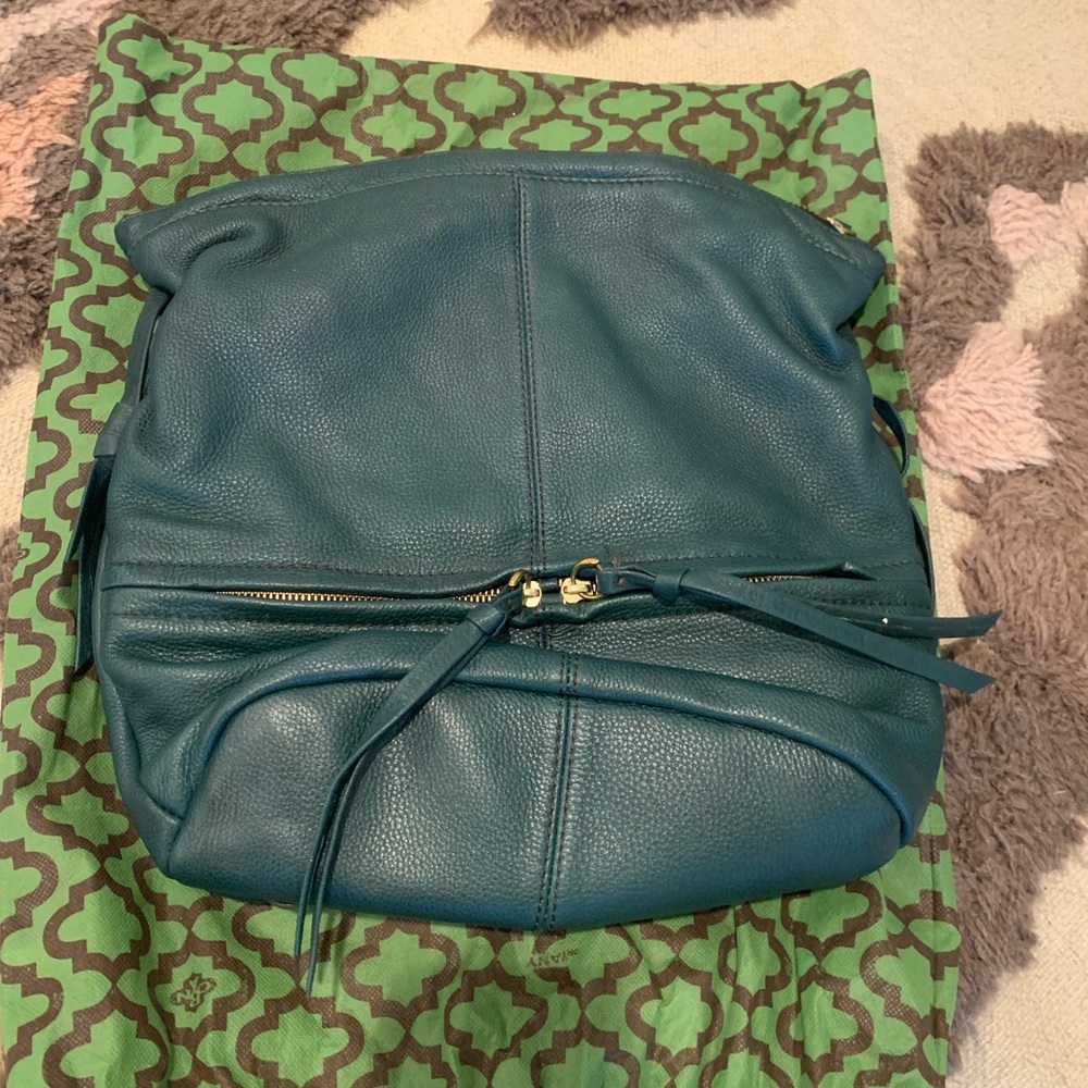 Oryany leather teal backpack/handbag